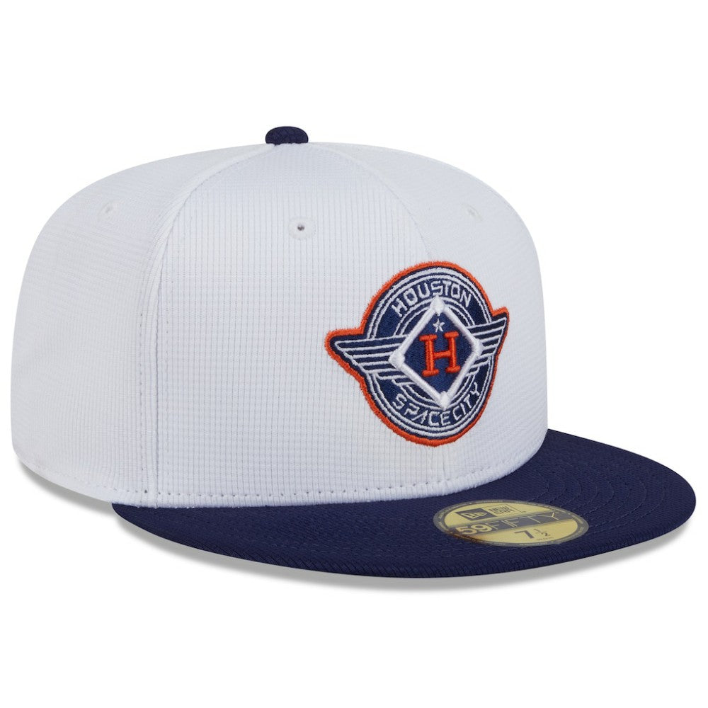 Houston Astros New Era 2025 City Connect Batting Practice 59FIFTY Fitted Hat - White/Navy - New Era Discount
