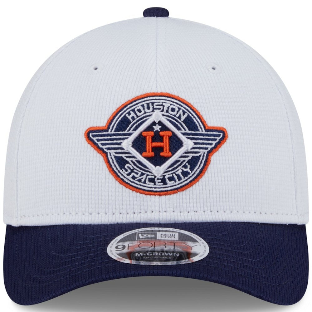 Houston Astros New Era 2025 City Connect Batting Practice 9FORTY Adjustable Hat - White/Navy - New Era Discount