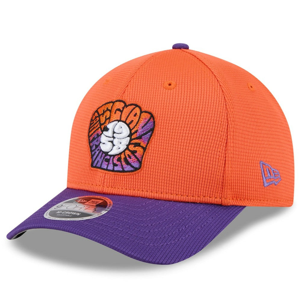 San Francisco Giants New Era 2025 City Connect Batting Practice 9FORTY Adjustable Hat - Orange/Purple - New Era Discount