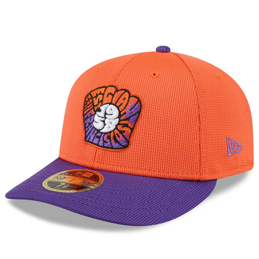 San Francisco Giants New Era 2025 City Connect Batting Practice Low Profile 59FIFTY Fitted Hat - Orange/Purple - New Era Lifestyle