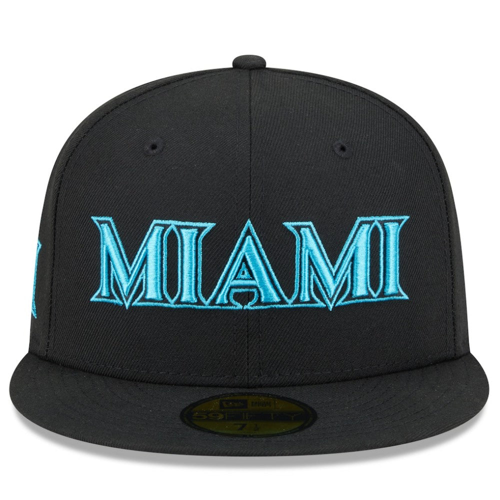 Miami Marlins New Era 2025 City Connect 59FIFTY Fitted Hat - Black - New Era on Sale