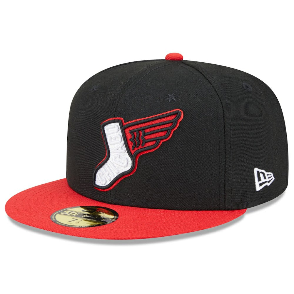 Chicago White Sox New Era 2025 City Connect Alternate 59FIFTY Fitted Hat - Black/Red - New Era Sale