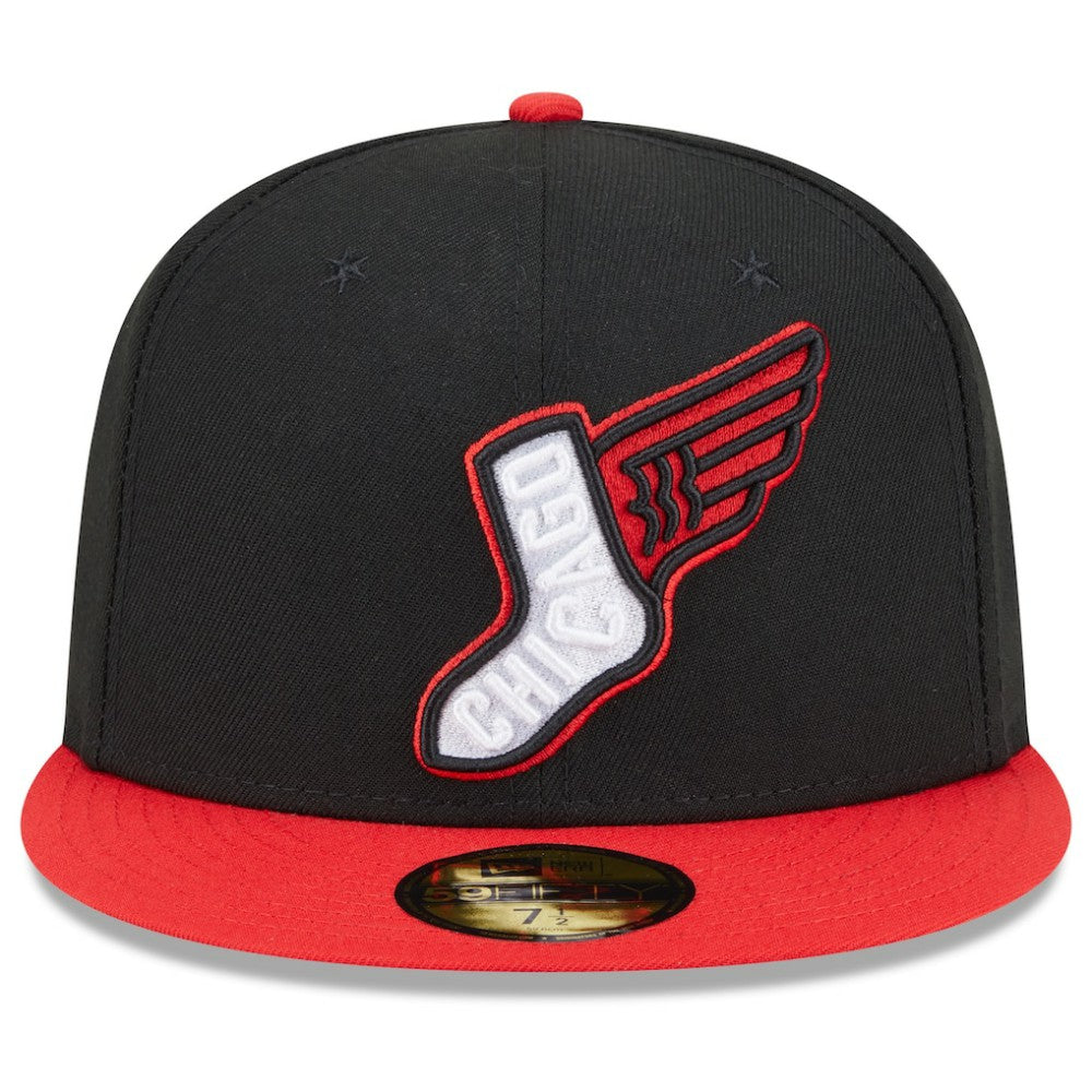 Chicago White Sox New Era 2025 City Connect Alternate 59FIFTY Fitted Hat - Black/Red - New Era Sale