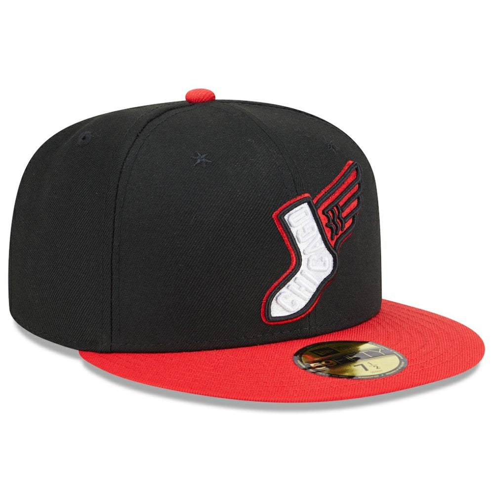 Chicago White Sox New Era 2025 City Connect Alternate 59FIFTY Fitted Hat - Black/Red - New Era Sale