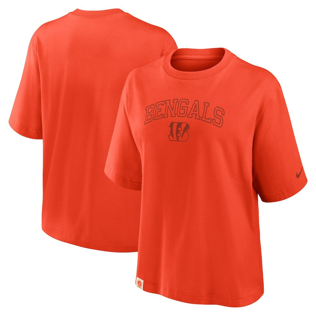 Nike Cincinnati Bengals Women's Glory Arch Boxy T-Shirt Orange