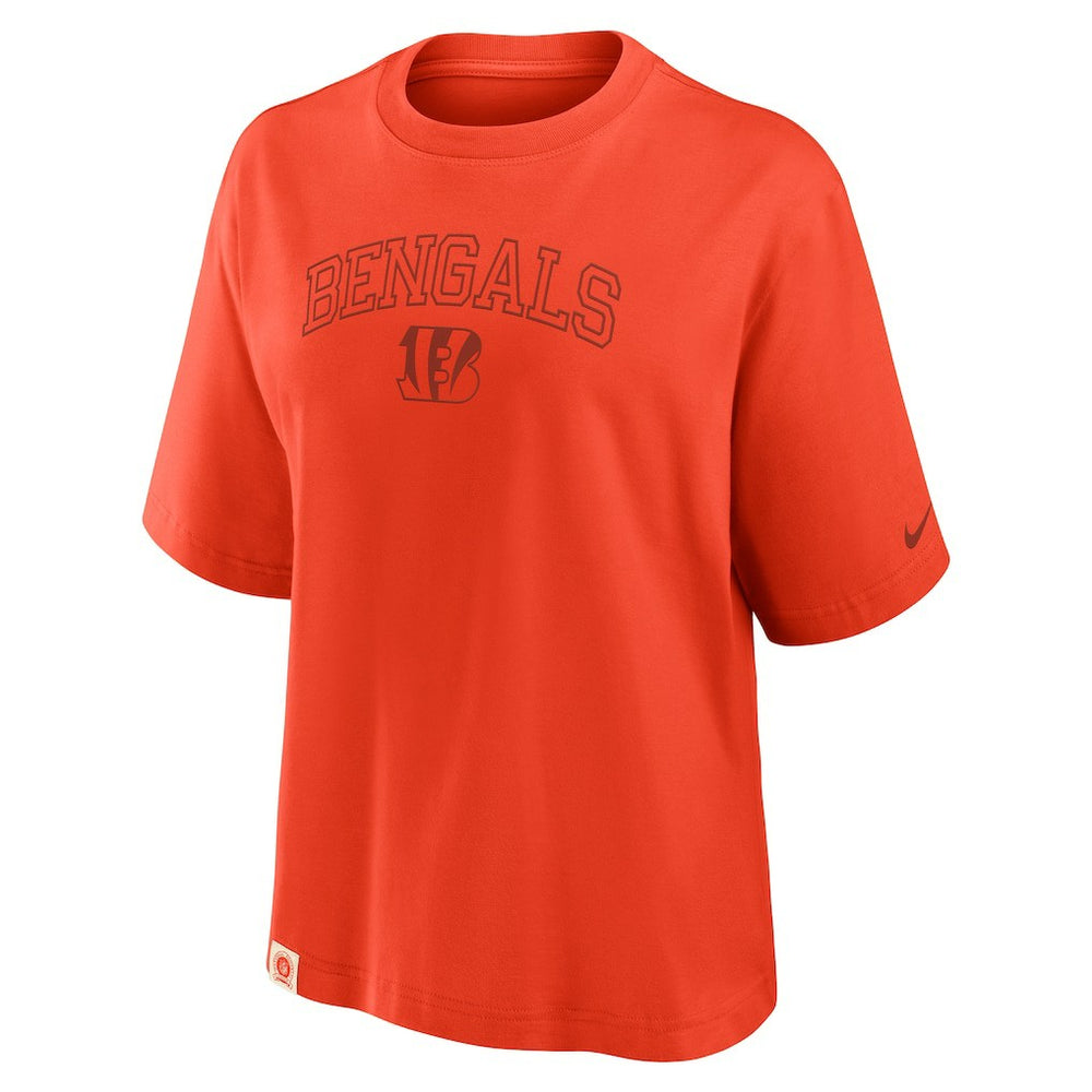 Nike Cincinnati Bengals Women's Glory Arch Boxy T-Shirt Orange
