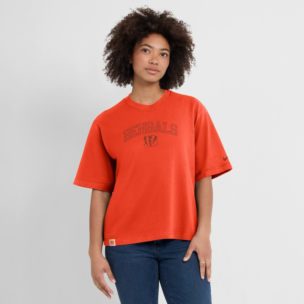 Nike Cincinnati Bengals Women's Glory Arch Boxy T-Shirt Orange