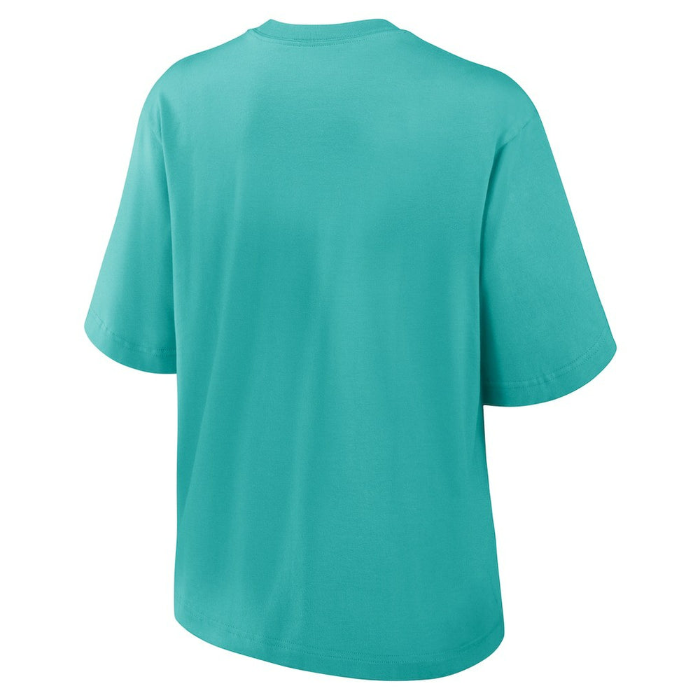 Nike Miami Dolphins Women's Glory Arch Boxy T-Shirt Aqua