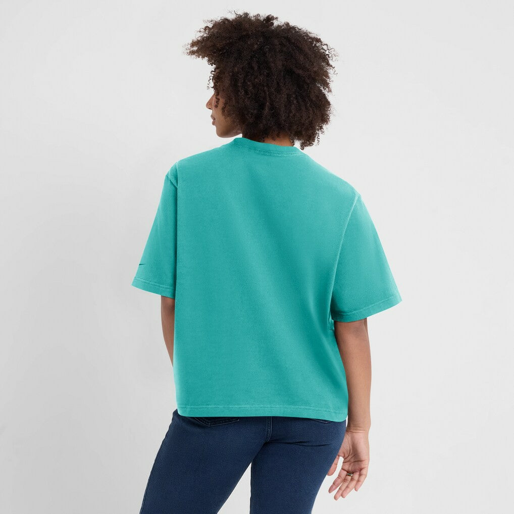 Nike Miami Dolphins Women's Glory Arch Boxy T-Shirt Aqua