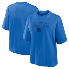 Nike New York Giants Women's Glory Arch Boxy T-Shirt Royal
