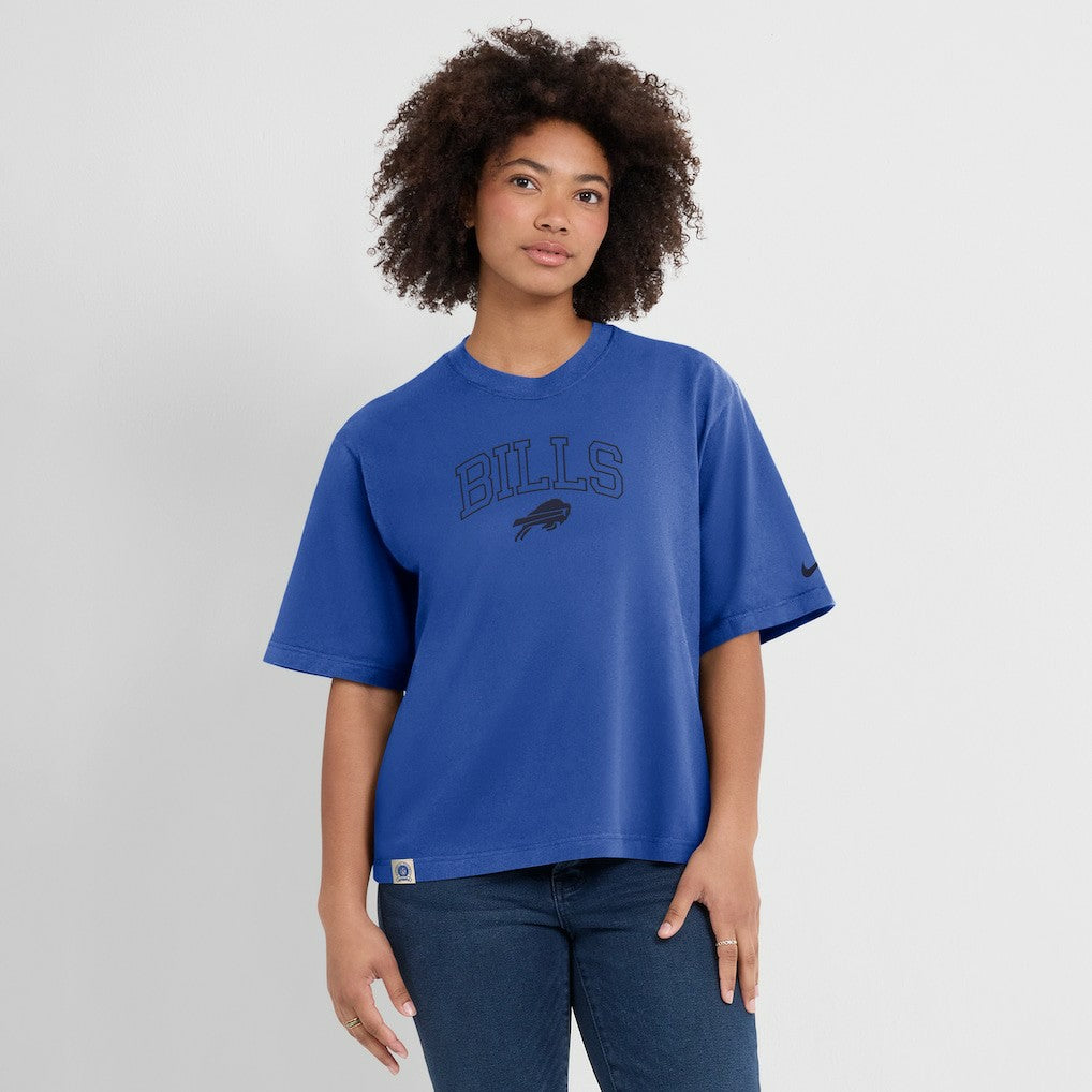 Nike Buffalo Bills Women's Glory Arch Boxy T-Shirt Royal