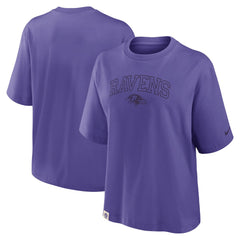 Nike Baltimore Ravens Women's Glory Arch Boxy T-Shirt Purple
