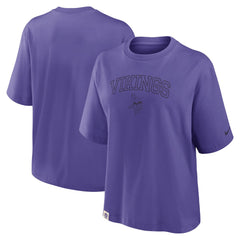 Nike Minnesota Vikings Women's Glory Arch Boxy T-Shirt Purple