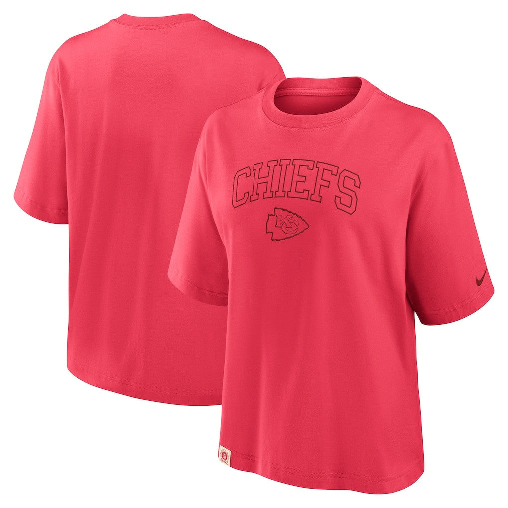 Nike Kansas City Chiefs Women's Glory Arch Boxy T-Shirt Red