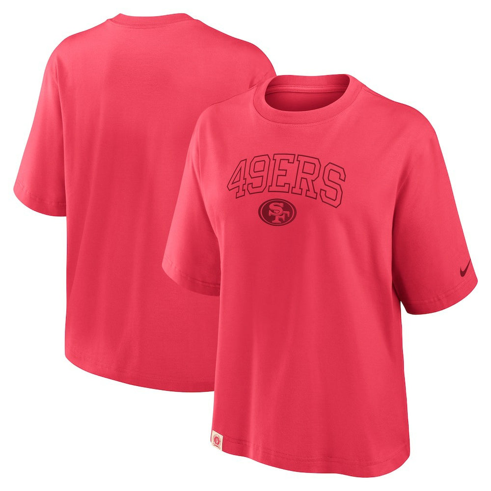 Nike San Francisco 49ers Women's Glory Arch Boxy T-Shirt Scarlet