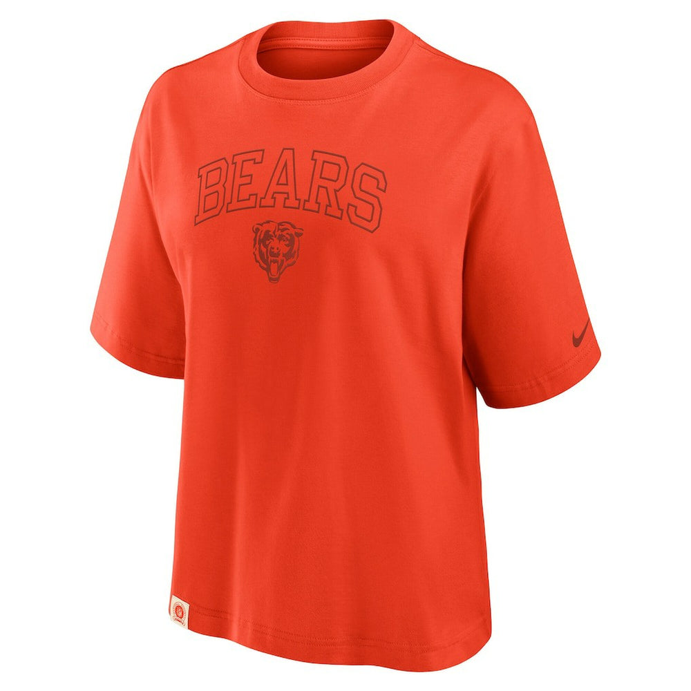 Nike Chicago Bears Women's Glory Arch Boxy T-Shirt Orange