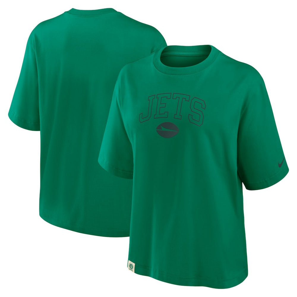 Nike New York Jets Women's Glory Arch Boxy T-Shirt Green