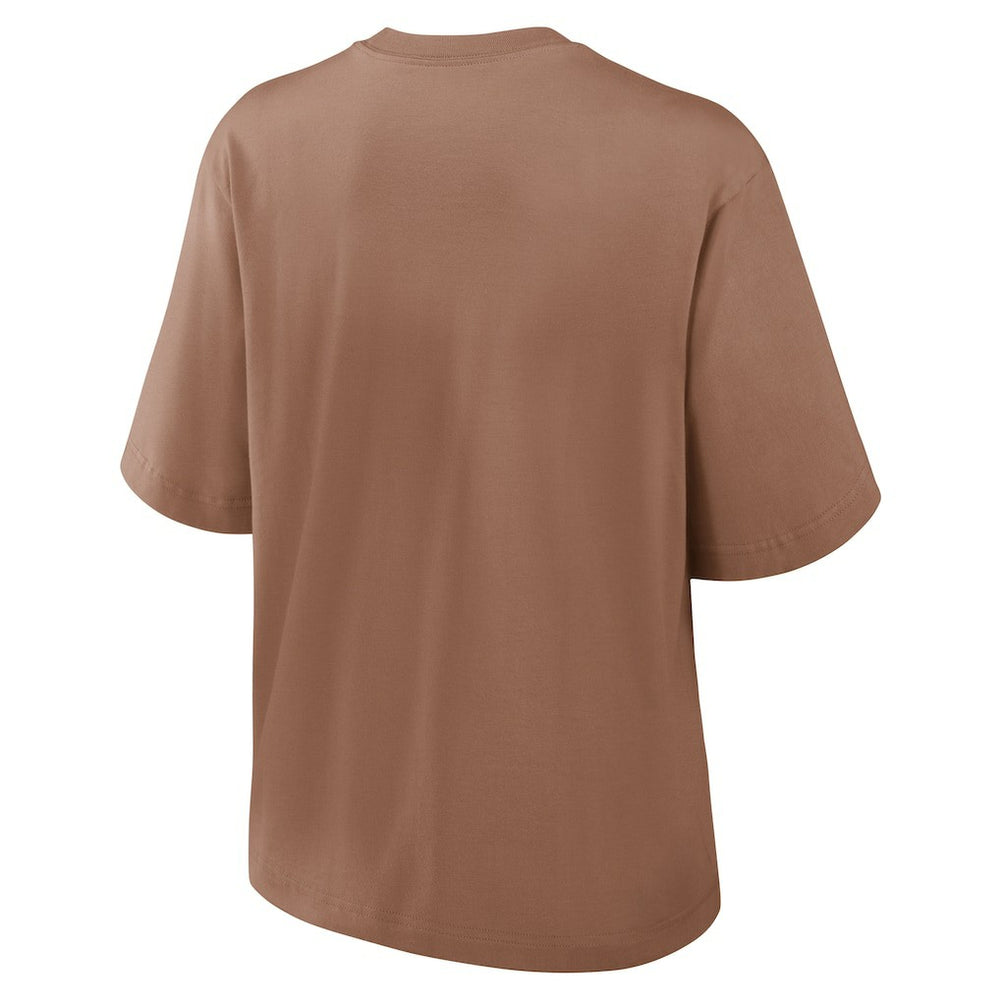Nike Cleveland Browns Women's Glory Arch Boxy T-Shirt Brown