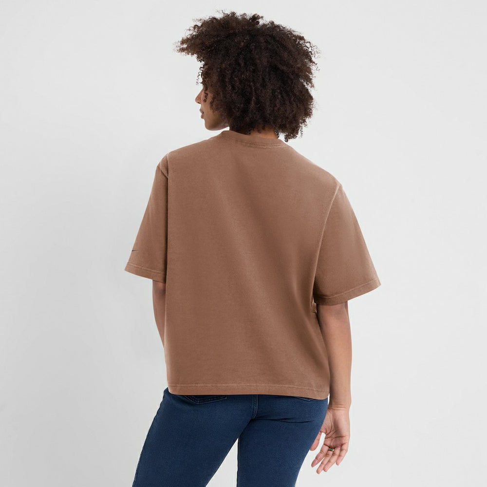 Nike Cleveland Browns Women's Glory Arch Boxy T-Shirt Brown