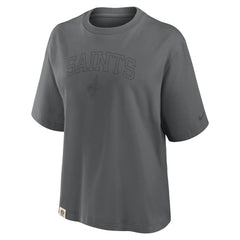 Nike New Orleans Saints Women's Glory Arch Boxy T-Shirt Charcoal
