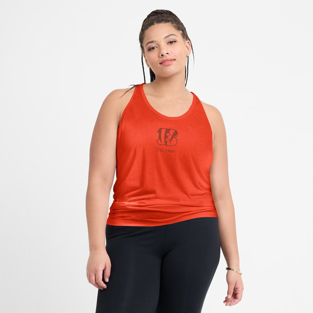 Nike Cincinnati Bengals Women's Glory Open-Back Crisscross Dri-FIT Tank Top Orange