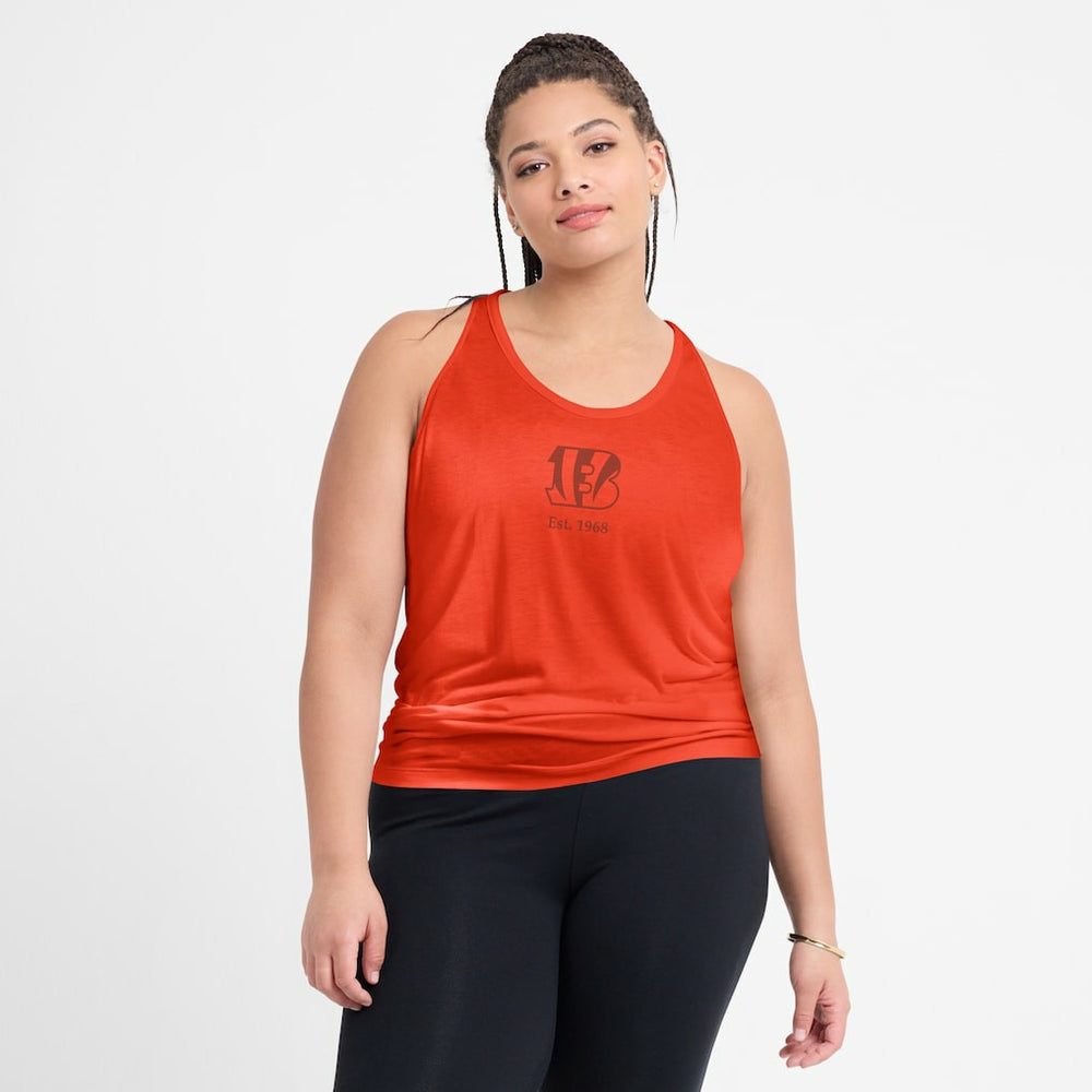 Nike Cincinnati Bengals Women's Glory Open-Back Crisscross Dri-FIT Tank Top Orange