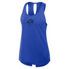 Nike Los Angeles Rams Women's Glory Open-Back Crisscross Dri-FIT Tank Top Royal