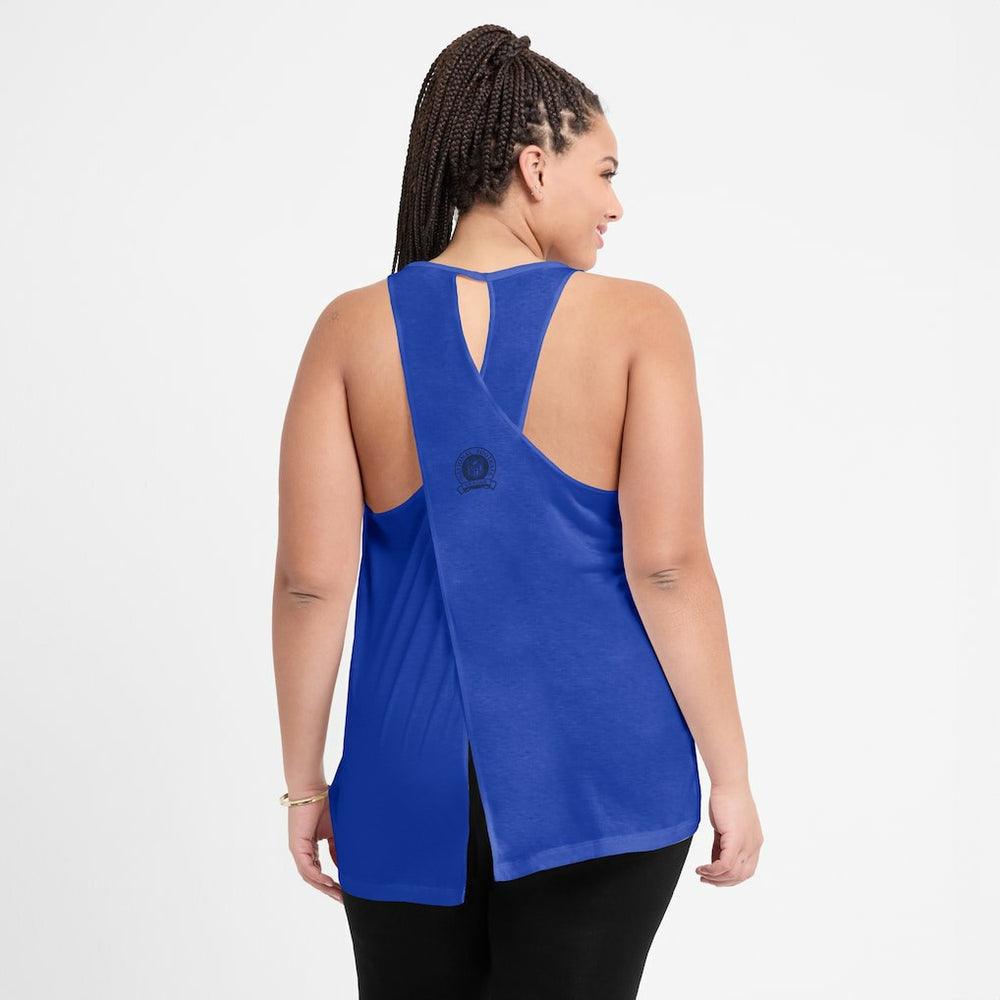 Nike Los Angeles Rams Women's Glory Open-Back Crisscross Dri-FIT Tank Top Royal
