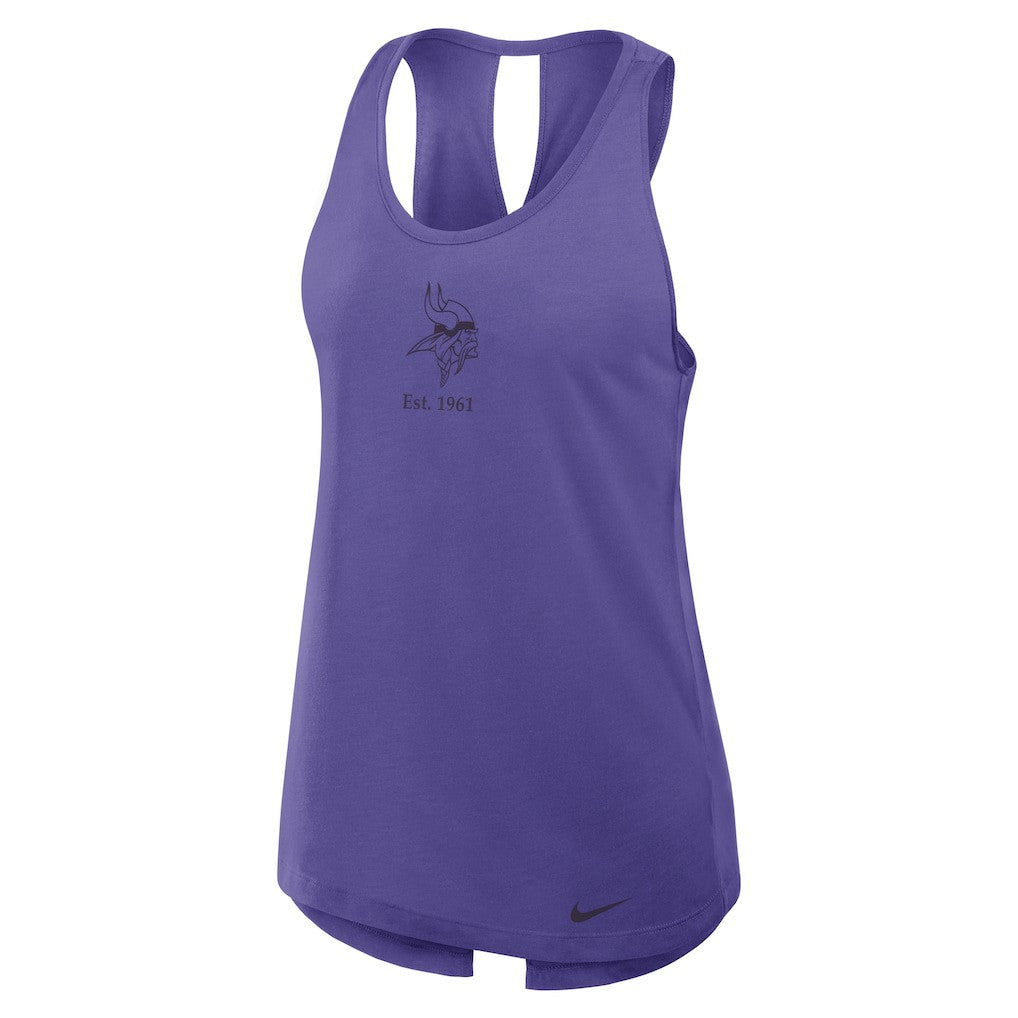 Nike Minnesota Vikings Women's Glory Open-Back Crisscross Dri-FIT Tank Top Purple