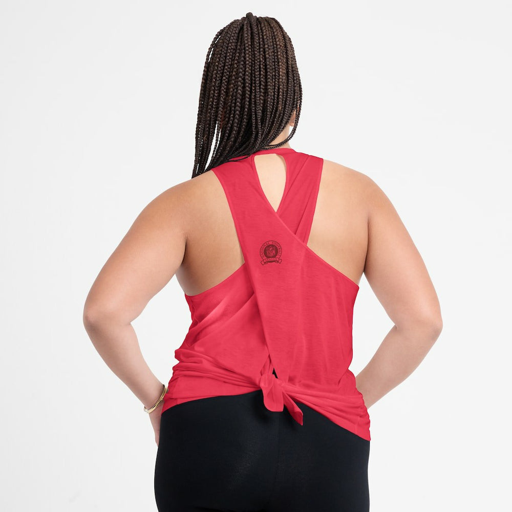 Nike Kansas City Chiefs Women's Glory Open-Back Crisscross Dri-FIT Tank Top Light Red