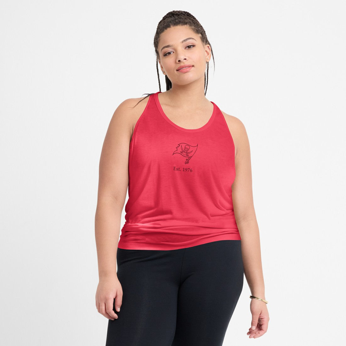 Nike Tampa Bay Buccaneers Women's Glory Open-Back Crisscross Dri-FIT Tank Top Light Red