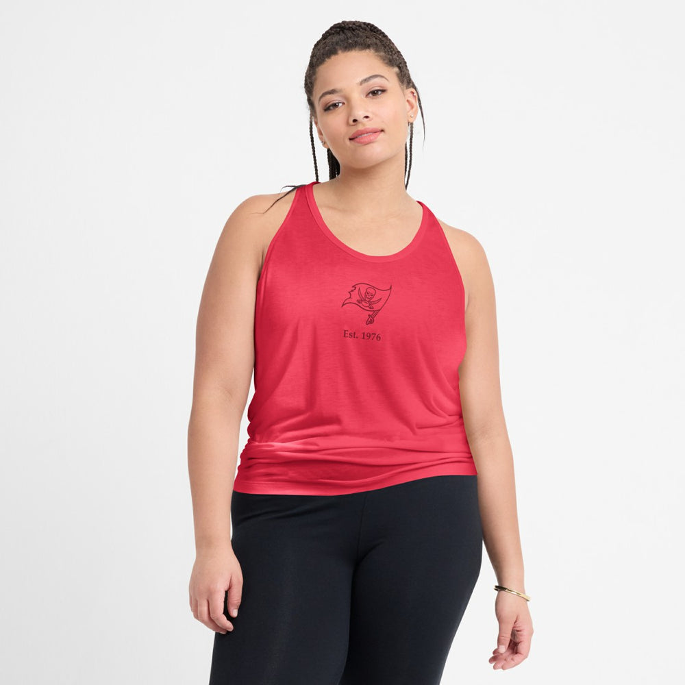 Nike Tampa Bay Buccaneers Women's Glory Open-Back Crisscross Dri-FIT Tank Top Light Red