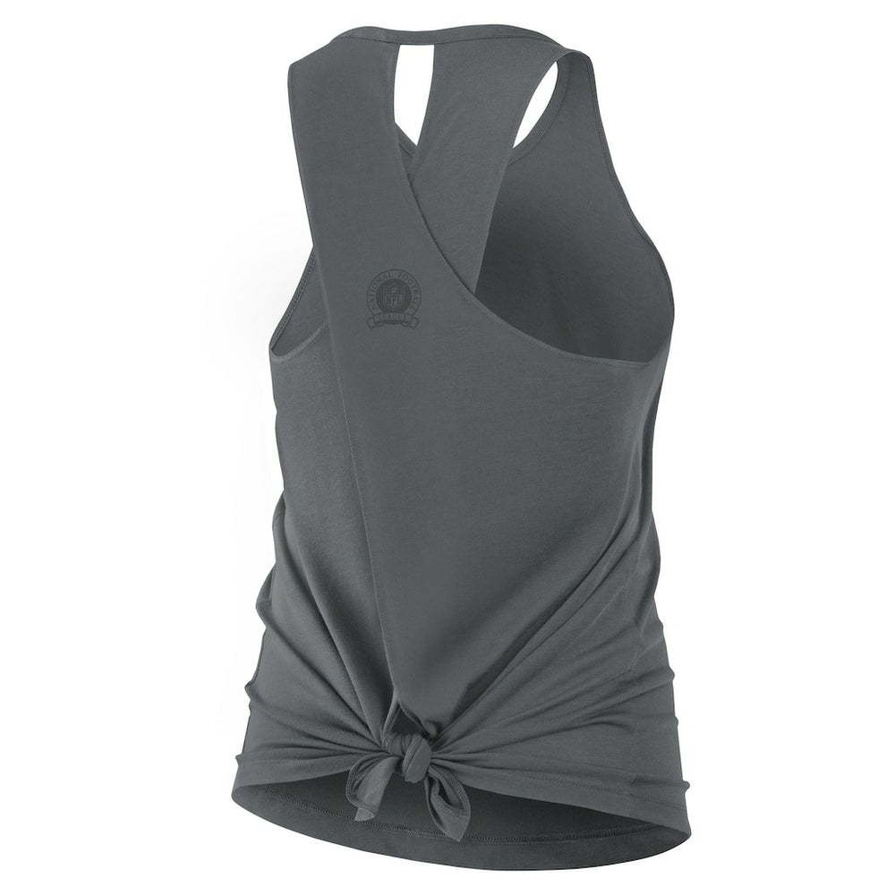 Nike Carolina Panthers Women's Glory Open-Back Crisscross Dri-FIT Tank Top Charcoal