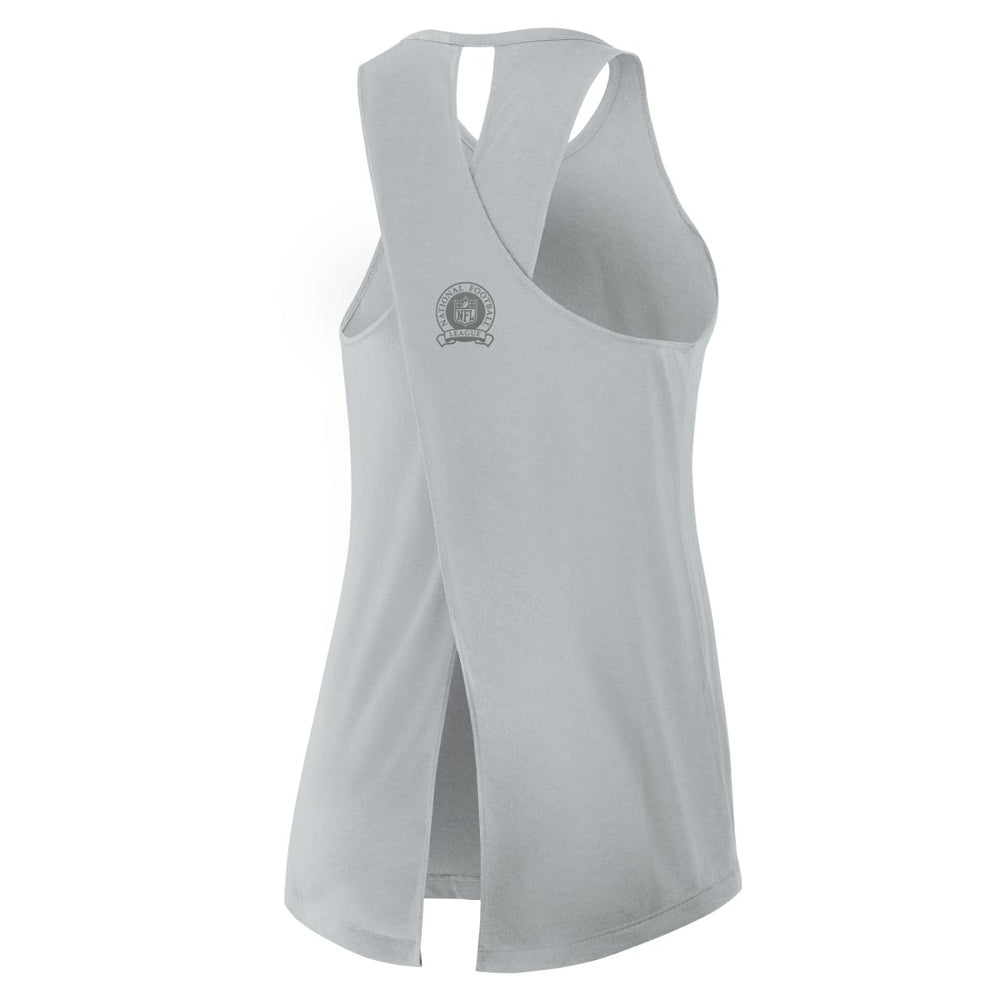 Nike Detroit Lions Women's Glory Open-Back Crisscross Dri-FIT Tank Top Gray