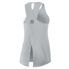 Nike Detroit Lions Women's Glory Open-Back Crisscross Dri-FIT Tank Top Gray
