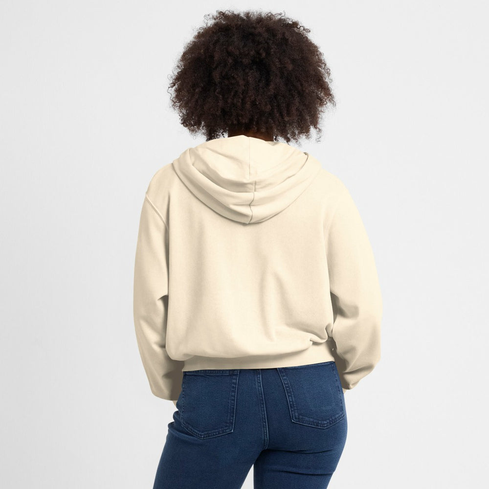 Nike Green Bay Packers Women's Glory Cropped Full-Zip Hoodie Cream