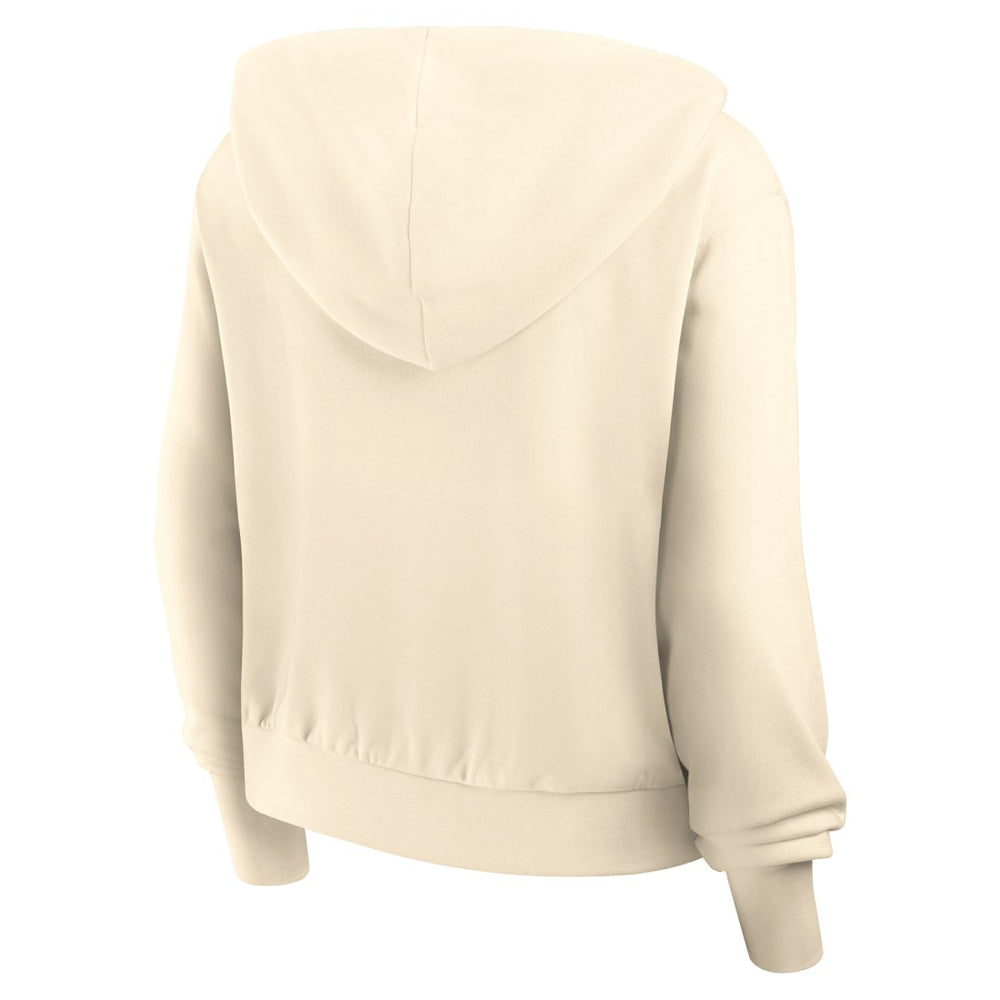 Nike Houston Texans Women's Glory Cropped Full-Zip Hoodie Cream
