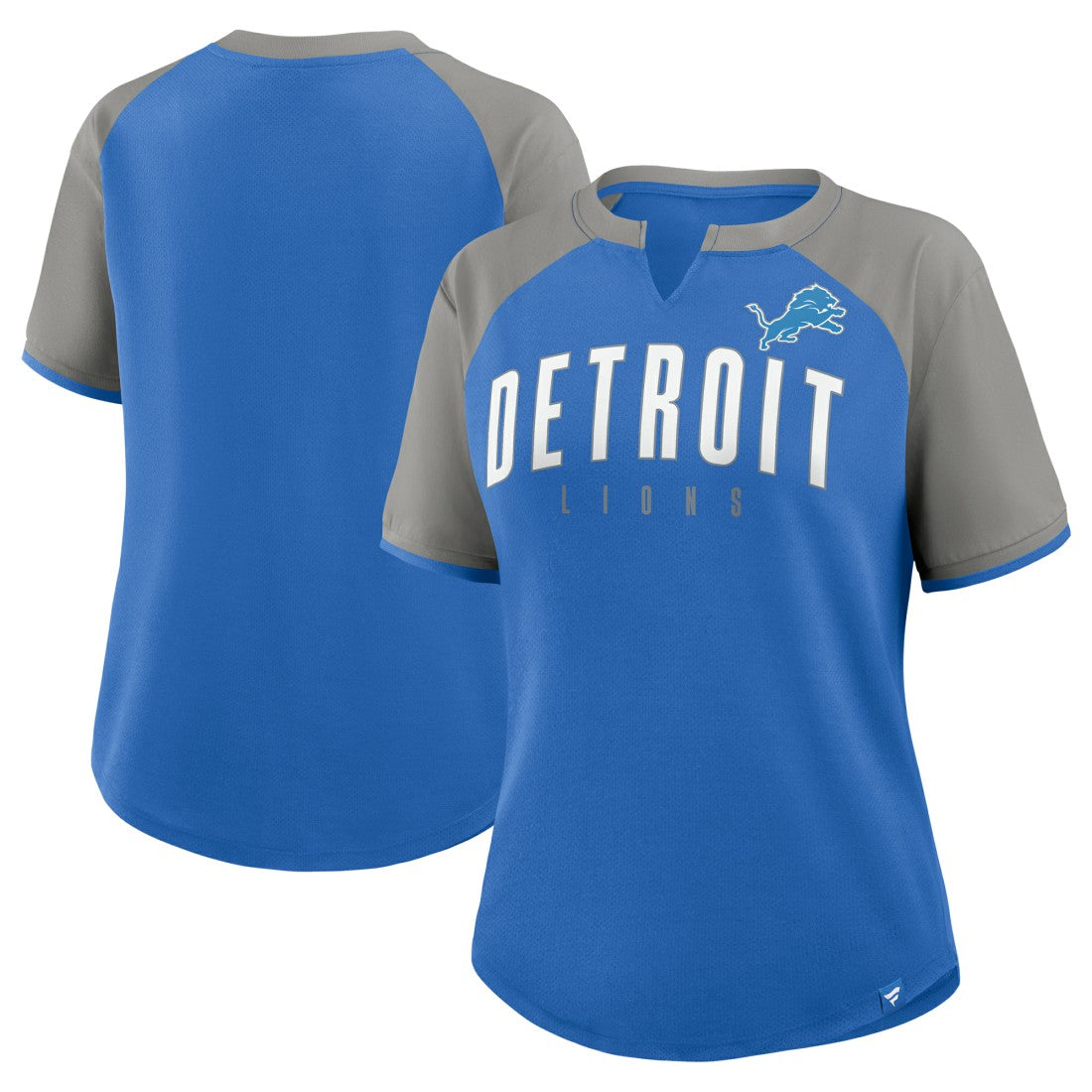 Fanatics Detroit Lions Women's Height Advantage T-Shirt Blue/Silver