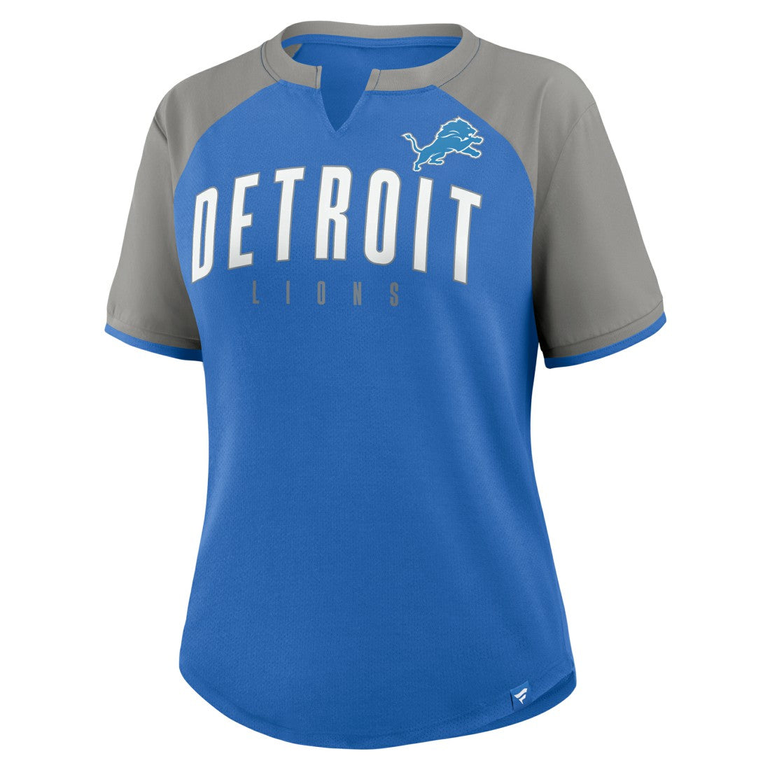 Fanatics Detroit Lions Women's Height Advantage T-Shirt Blue/Silver