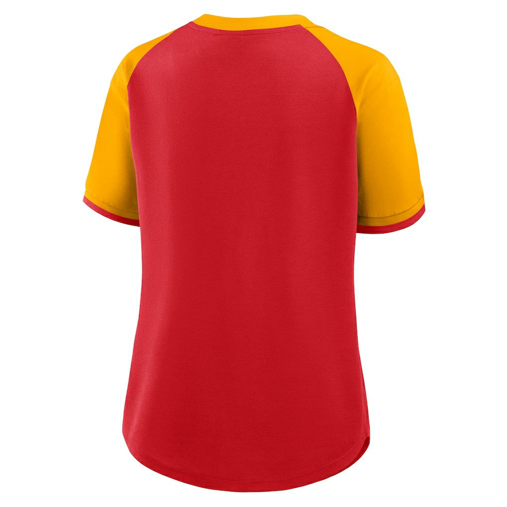 Fanatics Kansas City Chiefs Women's Height Advantage T-Shirt Red/Gold