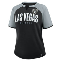 Fanatics Las Vegas Raiders Women's Height Advantage T-Shirt Black/Silver