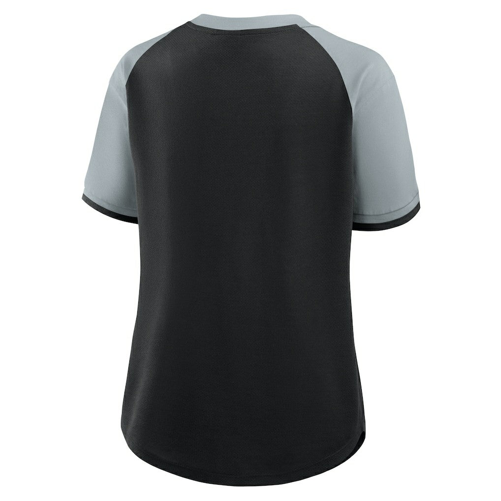 Fanatics Las Vegas Raiders Women's Height Advantage T-Shirt Black/Silver