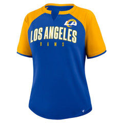 Fanatics Los Angeles Rams Women's Height Advantage T-Shirt Royal/Gold
