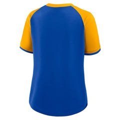 Fanatics Los Angeles Rams Women's Height Advantage T-Shirt Royal/Gold