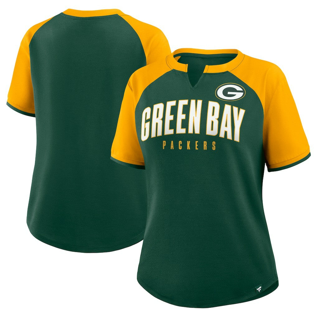 Fanatics Green Bay Packers Women's Height Advantage T-Shirt Green/Gold