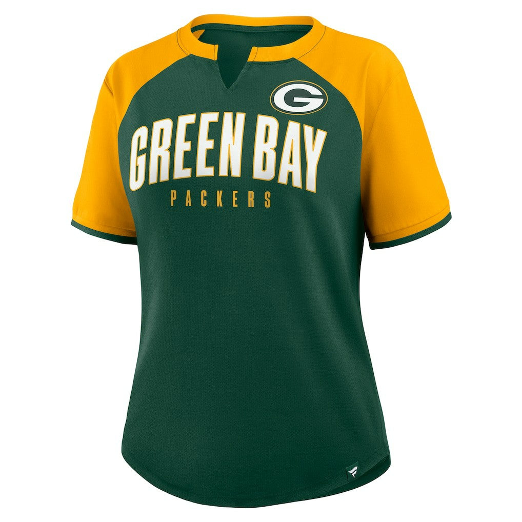 Fanatics Green Bay Packers Women's Height Advantage T-Shirt Green/Gold