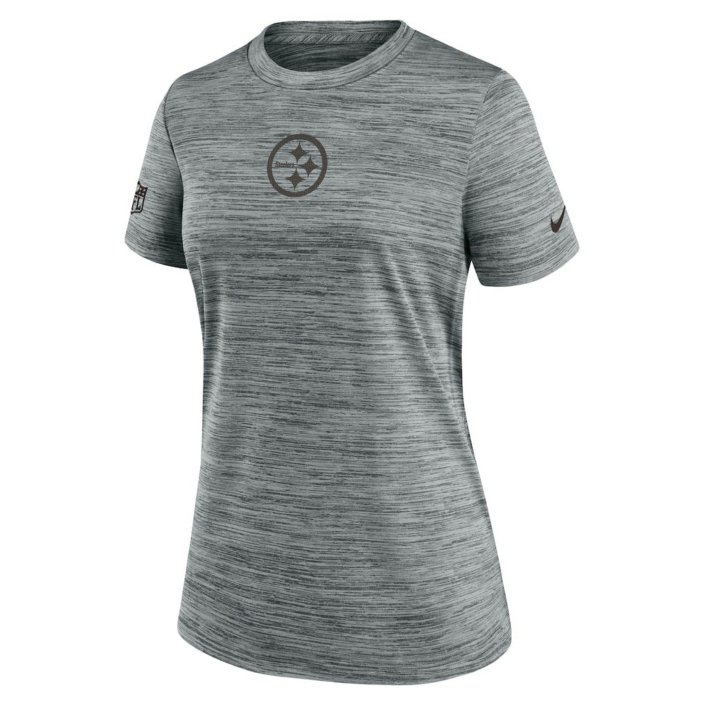 Nike Pittsburgh Steelers Women's Sideline Velocity Dri-FIT T-Shirt Gray