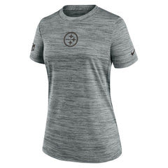 Nike Pittsburgh Steelers Women's Sideline Velocity Dri-FIT T-Shirt Gray