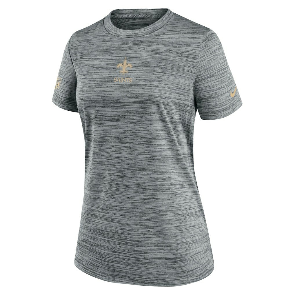 Nike New Orleans Saints Women's Sideline Velocity Dri-FIT T-Shirt Gray