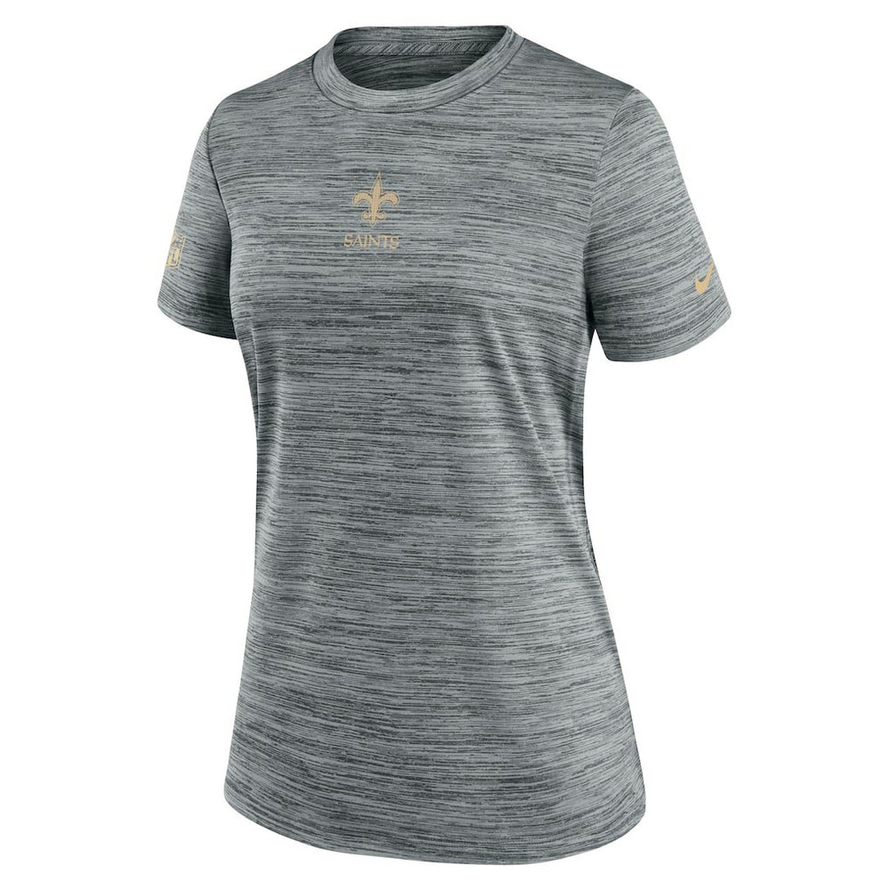 Nike New Orleans Saints Women's Sideline Velocity Dri-FIT T-Shirt Gray